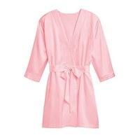 silky kimono robe light pink large