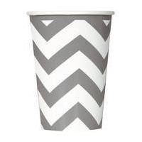 Silver Chevron Cups 6 Pack