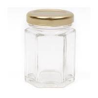 Single Hexagonal Glass Jar 55 ml