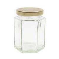 Single Hexagonal Glass Jar 190 ml