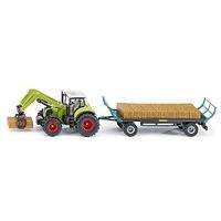 siku 150 tractor with bale grab trailer model