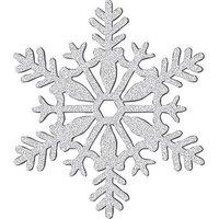 Silver Glitter Snowflake Decoration