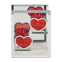 Signography Lasting Memories Glass Double T-lite Holder - 2 Hearts