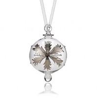 Silver Snowflake Glass Bauble