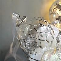 Silver Diamonds Glass Bauble