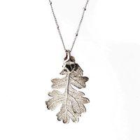 silver oak leaf pendant