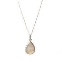 Silver and Moonstone Teardrop Pendant