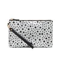 silver and black star phone charging leather mighty purse