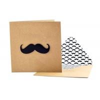Single Moustache Greeting Card