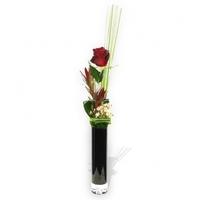 Single Valentine Dark Red Rose Bud