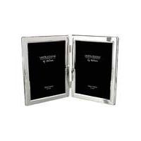 Silverplated Hinged Double Photo Frame