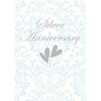 Silver Anniversary Hearts | Anniversary Card
