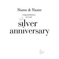 silver heart | personalised anniversary card