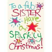 Sister Sparkly Christmas| Christmas Card |LL1138