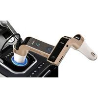 silver bluetooth handsfree car mp3 fm transmitter