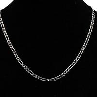 silver 4mm italian figaro chain necklace christmas gifts