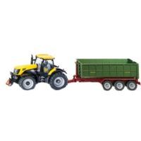 siku jcb tractor with three axle tipping trailer 1855