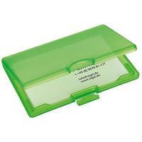 Sigel Coolori Plastic (71mm x 101mm x 13mm) Business Card Case with Clip Fastener (Green)
