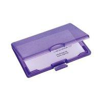 Sigel Coolori Plastic (71mm x 101mm x 13mm) Business Card Case with Clip Fastener (Violet)