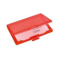 Sigel Coolori Plastic (71mm x 101mm x 13mm) Business Card Case with Clip Fastener (Red)