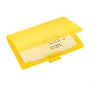 Sigel Coolori Plastic (71mm x 101mm x 13mm) Business Card Case with Clip Fastener (Yellow)