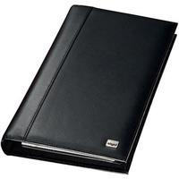 Sigel Torino Napa Leather 160 Card Capacity (275mm x 160mm x 35mm) Business Card Organiser (Black)