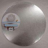 Silver Round Cake Board Covering Edge (Drum Style 12 Inch)