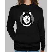 siberian husky sweatshirt model