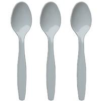 silver plastic party spoons