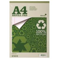 silvine everyday refill pad a4 recycled wirebound 70gsm ruled margin 1 ...