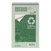 Silvine Everyday Shorthand Notepad (70gsm) Recycled Wirebound Ruled (160 Pages) - Pack of 12