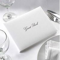 Simply Stylish Wedding Guest Book - White