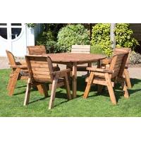 Six Seater Outdoor Circular Table Set