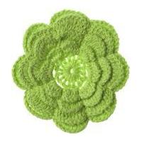 Simplicity Crochet Flower Applique Accessory Lime Green