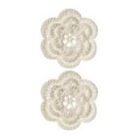 Simplicity Crochet Flower Applique Accessory Cream