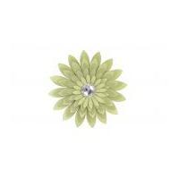 Simplicity Layered Flower with Gemstone Motif Applique