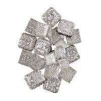 simplicity square plastic glitter gems jewels silver