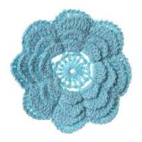 simplicity crochet flower applique accessory turquoise