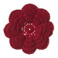 simplicity crochet flower applique accessory wine