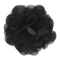 Simplicity Large Chiffon Rose 3D Motif Applique Black