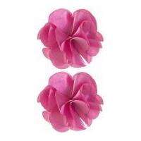 Simplicity Small Chiffon Rose 3D Motif Applique Cerise Pink
