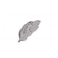 Simplicity Sequin Leaf Motif Applique Silver