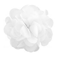 Simplicity Large Chiffon Rose 3D Motif Applique White