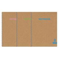 silvine premium recycled kraft twin wire a4 notebook 80 pages krtwa4ac