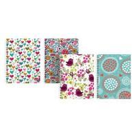 Silvine Marlene West Hearts and Flowers A5 Plus Twin Wire Notebook