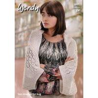 Sideways Knit Shrug and Bag in Wendy Supreme Cotton Silk DK (5895)