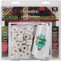 Signature Machine Quilting Cone & M Bobbin Pack-White 208002