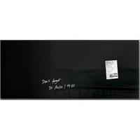 sigel artverum magnetic glass board 1300mm x 550mm with fixings black