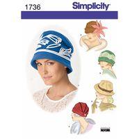 Simplicity Ladies\' Hats in Three Sizes 382514