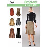 simplicity ladies skirts each in two lengths 382402